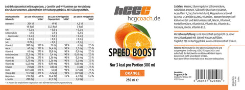 hCGC® SpeedBoost - Getränkekonzentrat in 16 Sorten